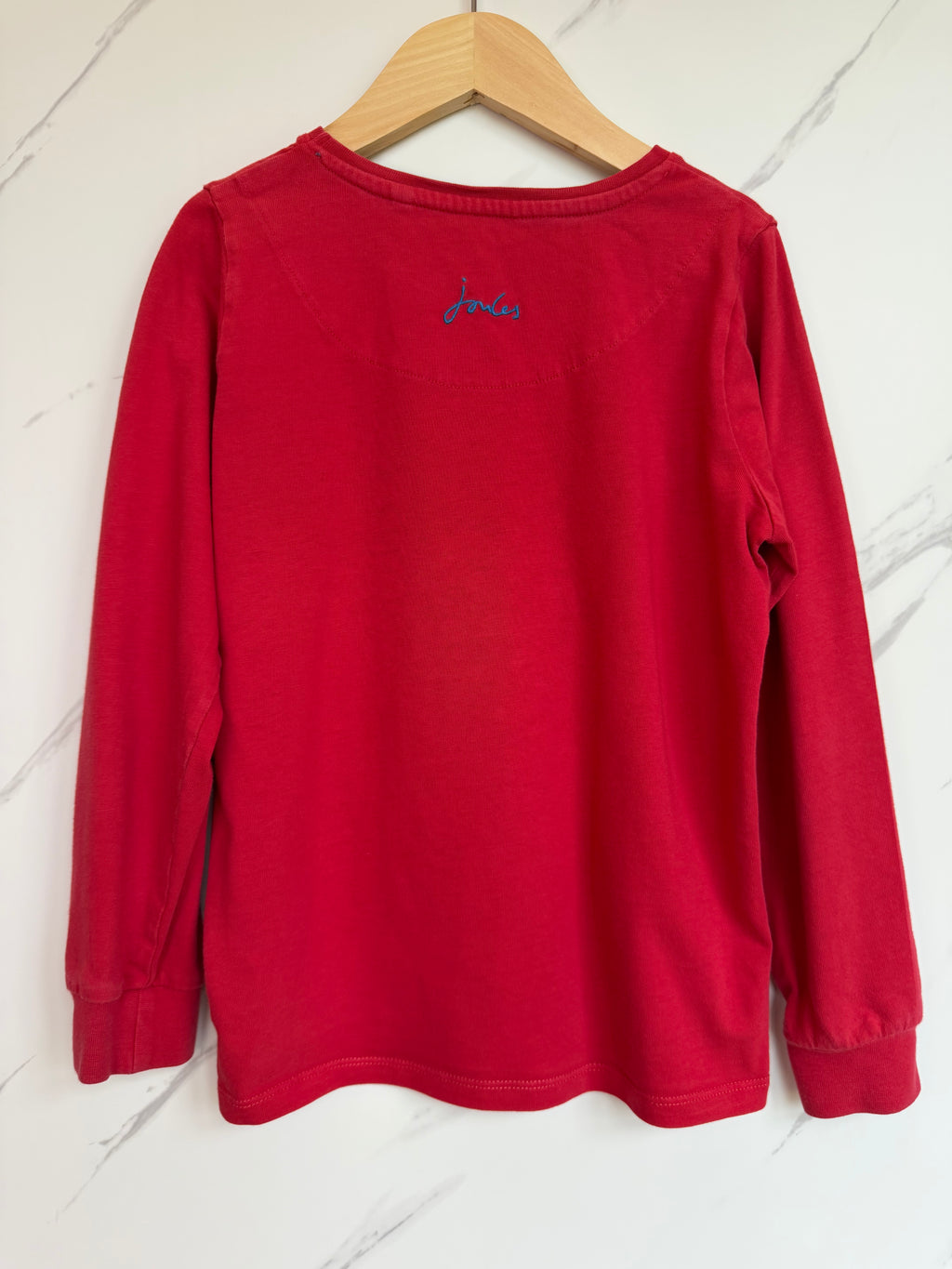 Joules Red Dino Long-Sleeved Top Age 7 Years