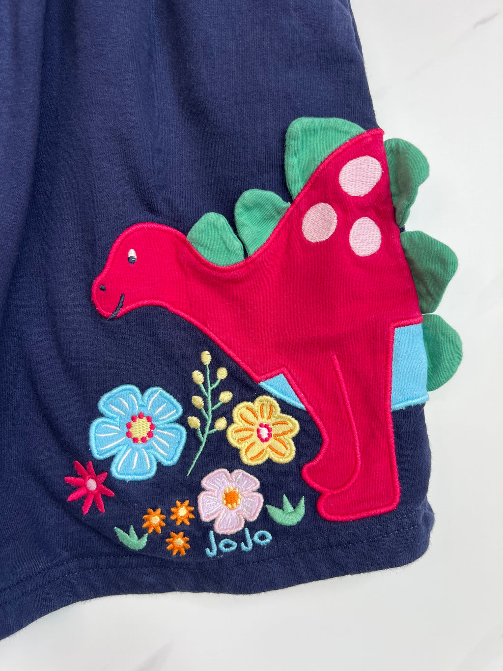 Jojo Maman Bebe Navy Dinosaur Pinafore Age 3-4 Years