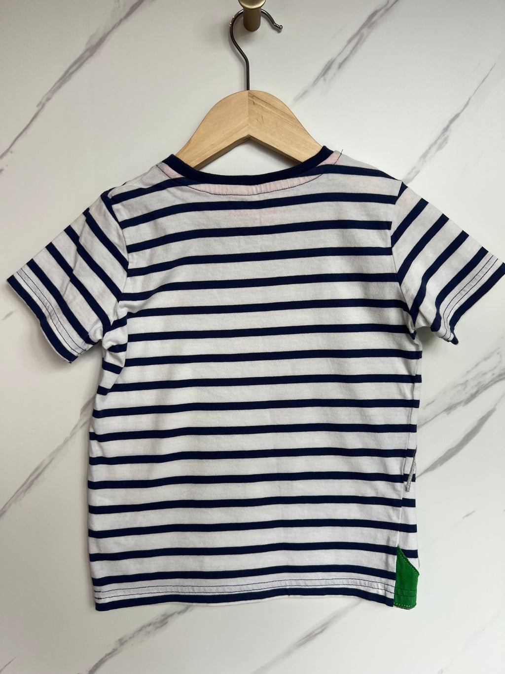 Boden Navy Striped Elephant T-Shirt Age 3-4 Years