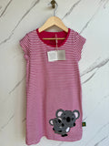 Wild Republic Pink and White Striped Koala Dress Age 5-6 years