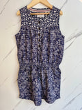 Fatface Navy and White Patterned Playsuit Age 10-11 Years