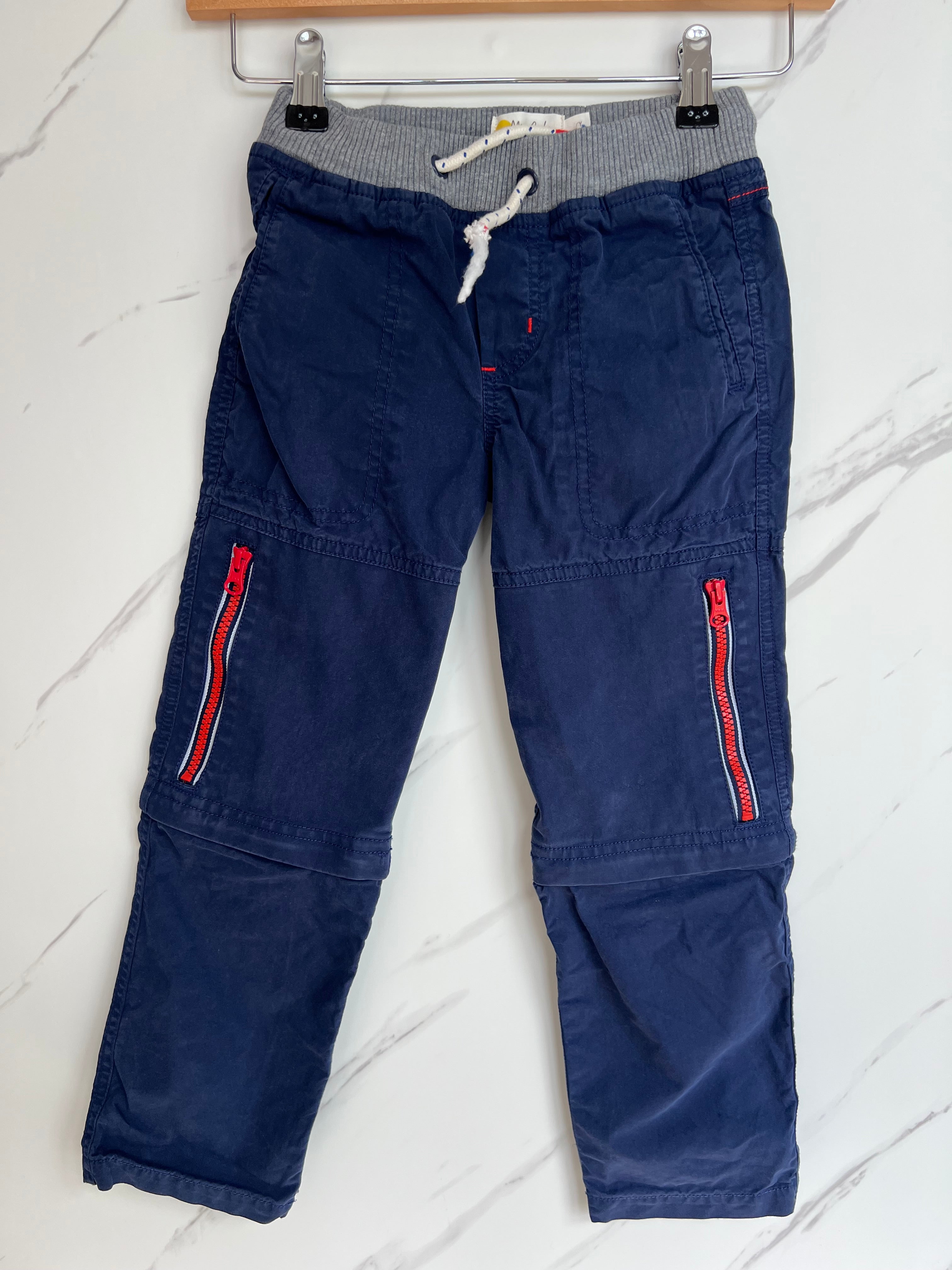 Boden Blue Zip Off Cargo Trousers Age 6 Years
