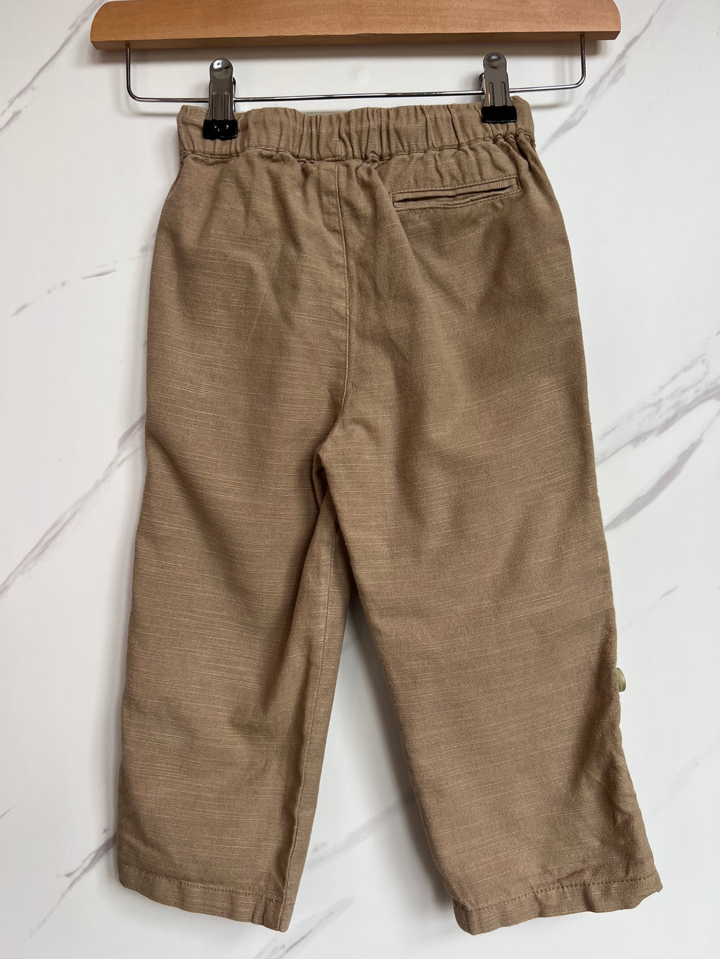 Monsoon Brown Linen Trousers Age 2-3 Years