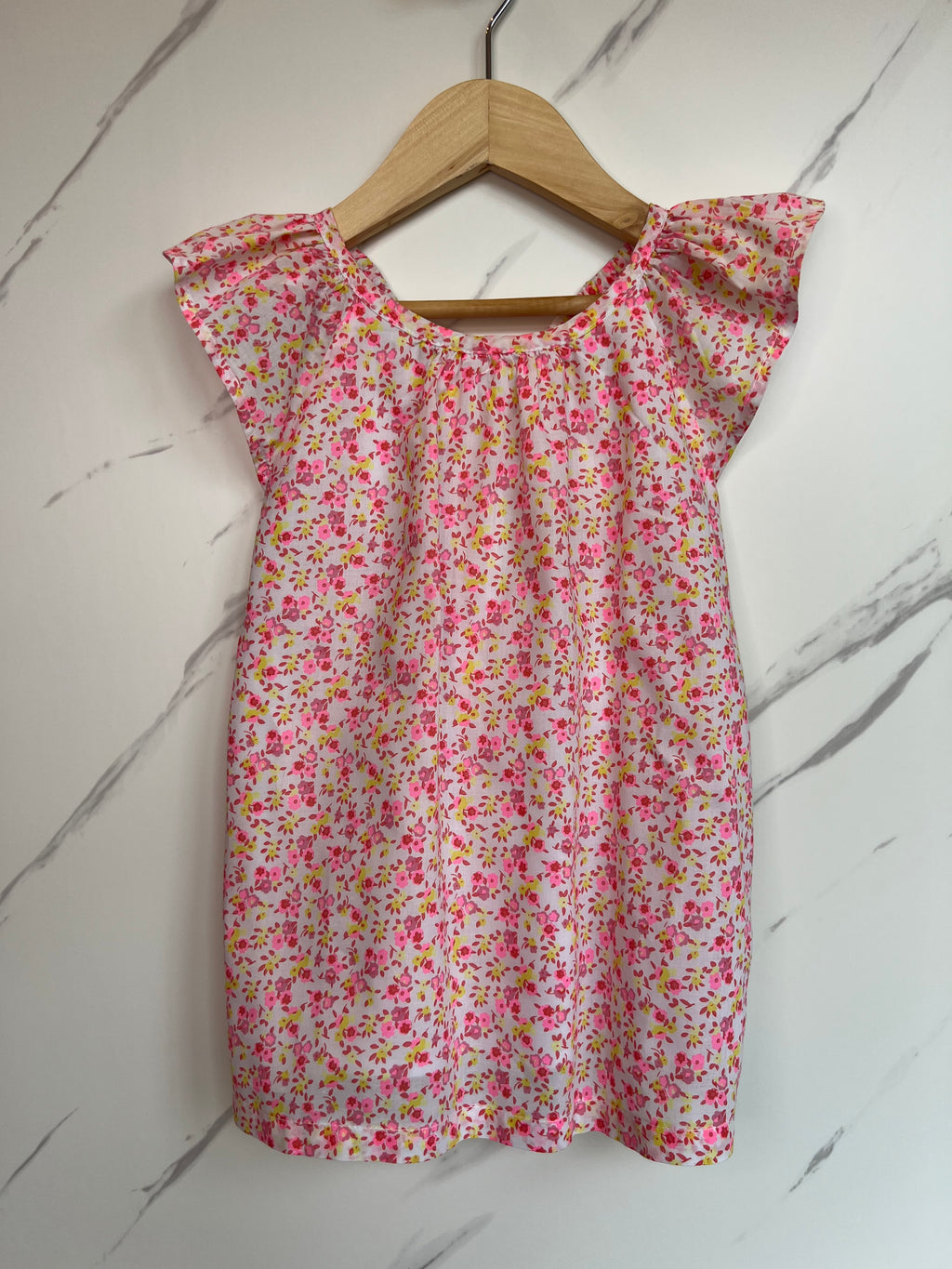 Boden Ditsy Pink/Yellow Lightweight Summer Top Age 5-6 Years