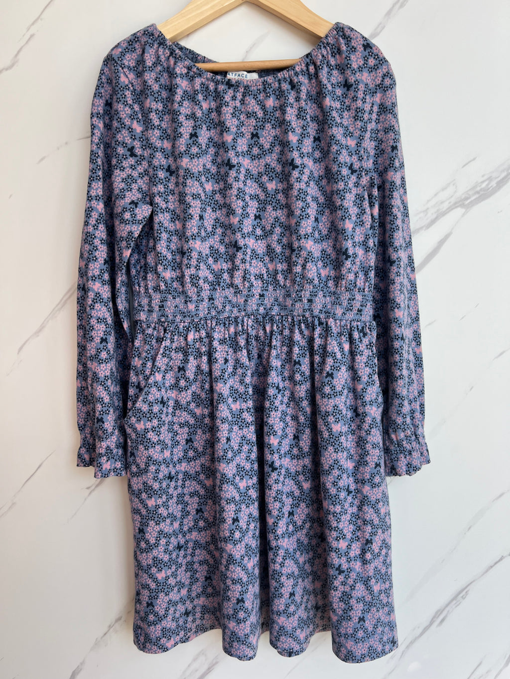 Fatface Purple Floral Dress Age 7-8 Years