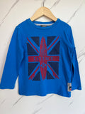 Fatface Blue Union Jack Long-Sleeved Top Age 4-5 Years