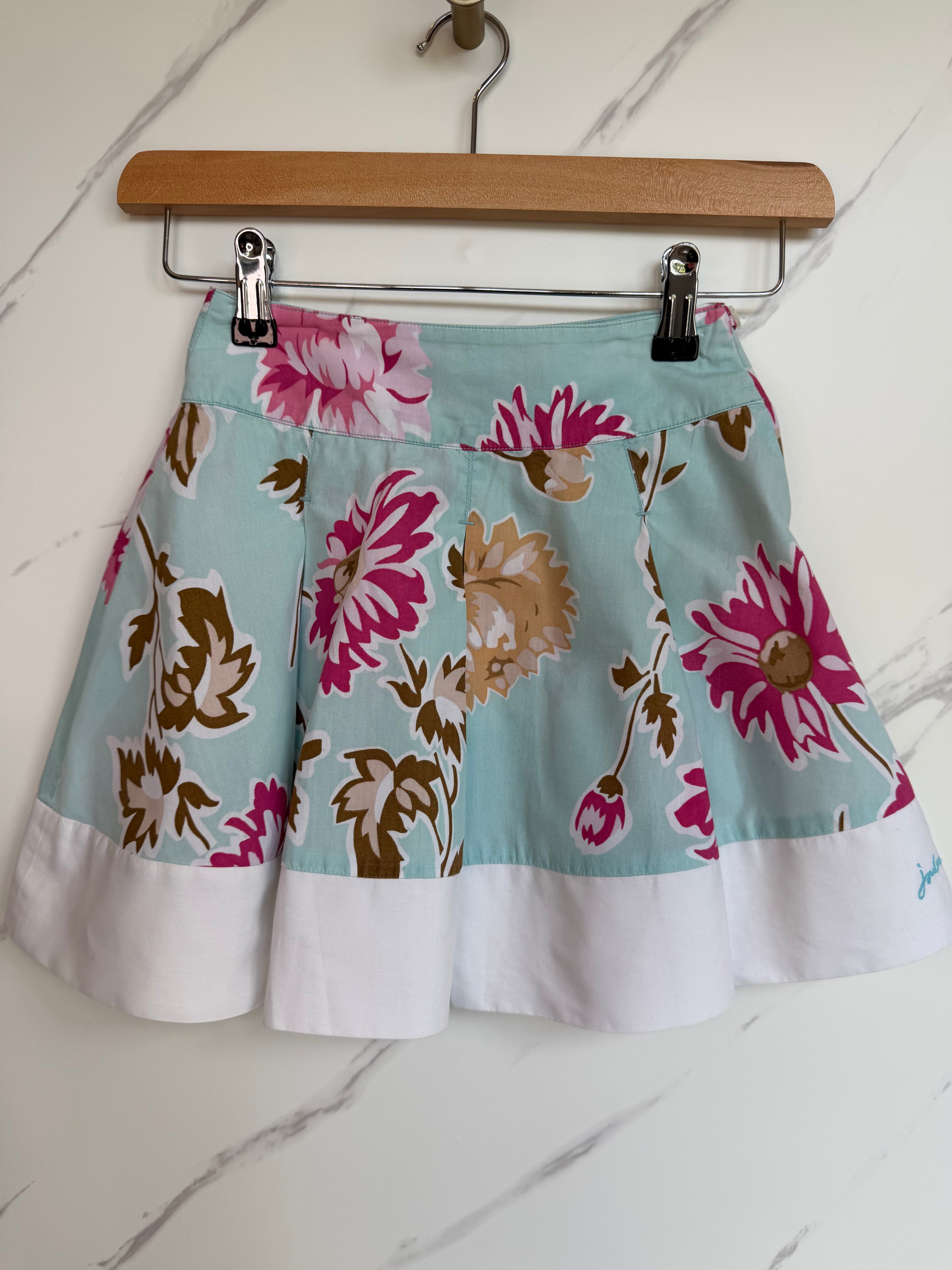 Joules Pink & Blue Floral Skirt Age 4 Years