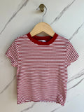 M&S Extra-Slim Fit Waist Length Striped T-Shirt Age 6 Years