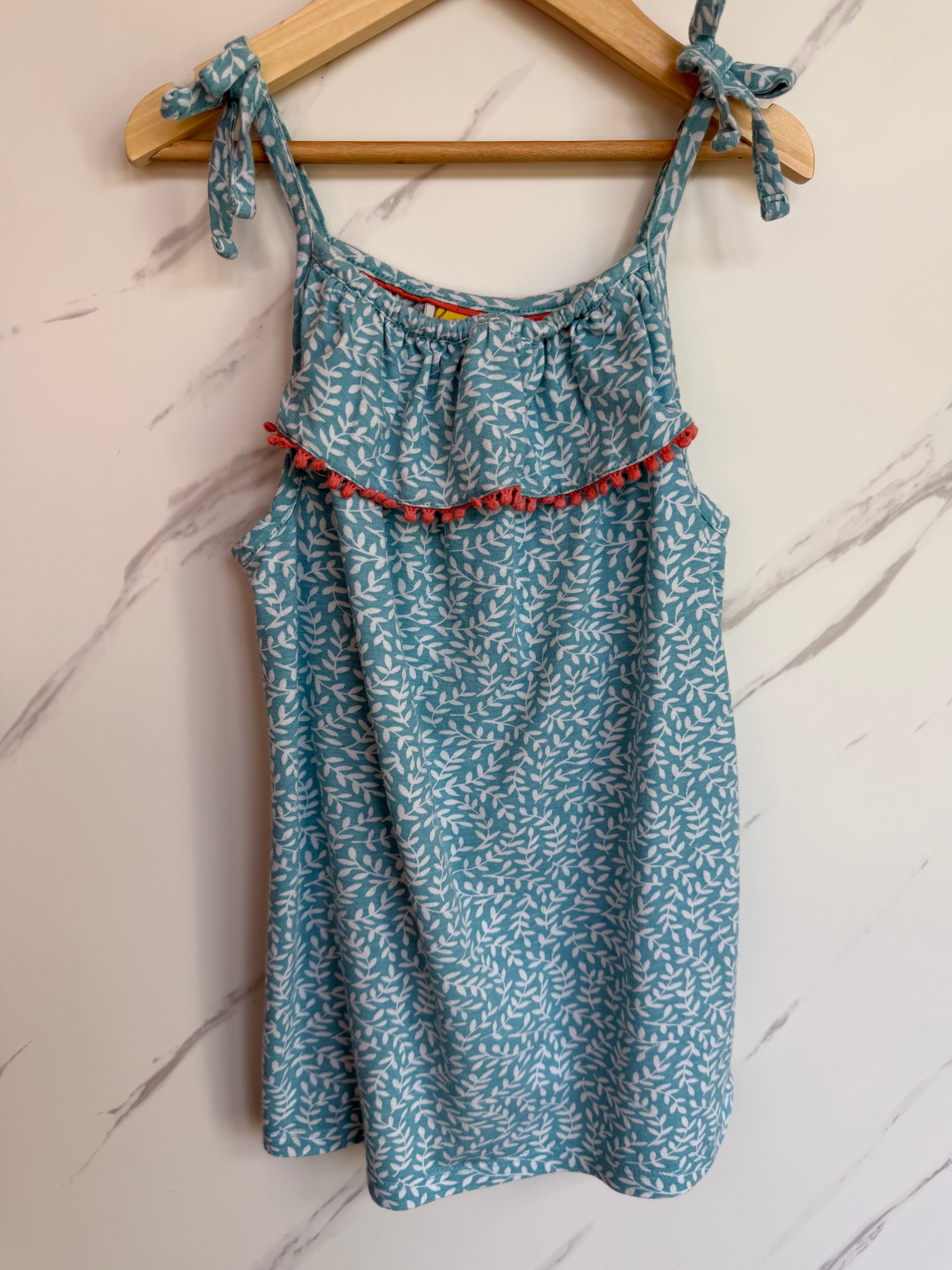 Boden Blue Leaves Strappy Top Age 9-10 Years