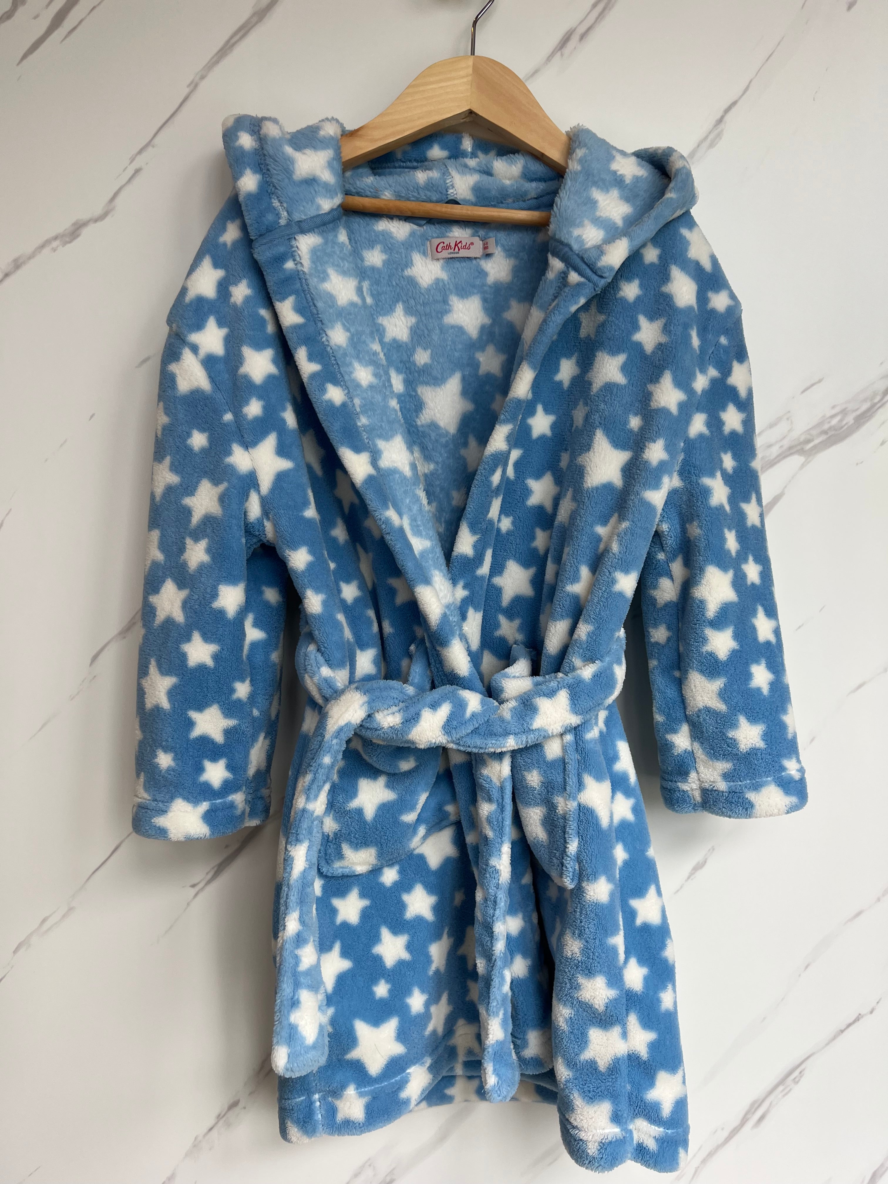 Cath Kidston Blue & White Stars Dressing Gown Age 5-6 Years