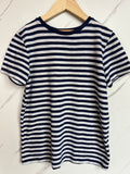 Boden Navy & White Striped T-Shirt Age 11-12 Years