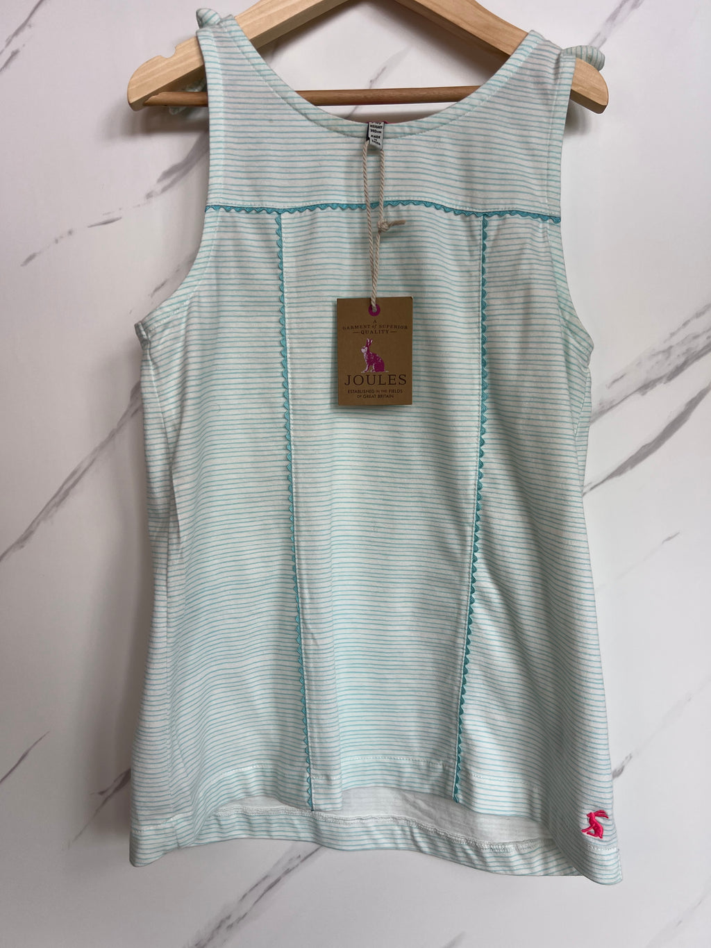 Joules Fine Blue Striped Vest Top Age 9-10 Years