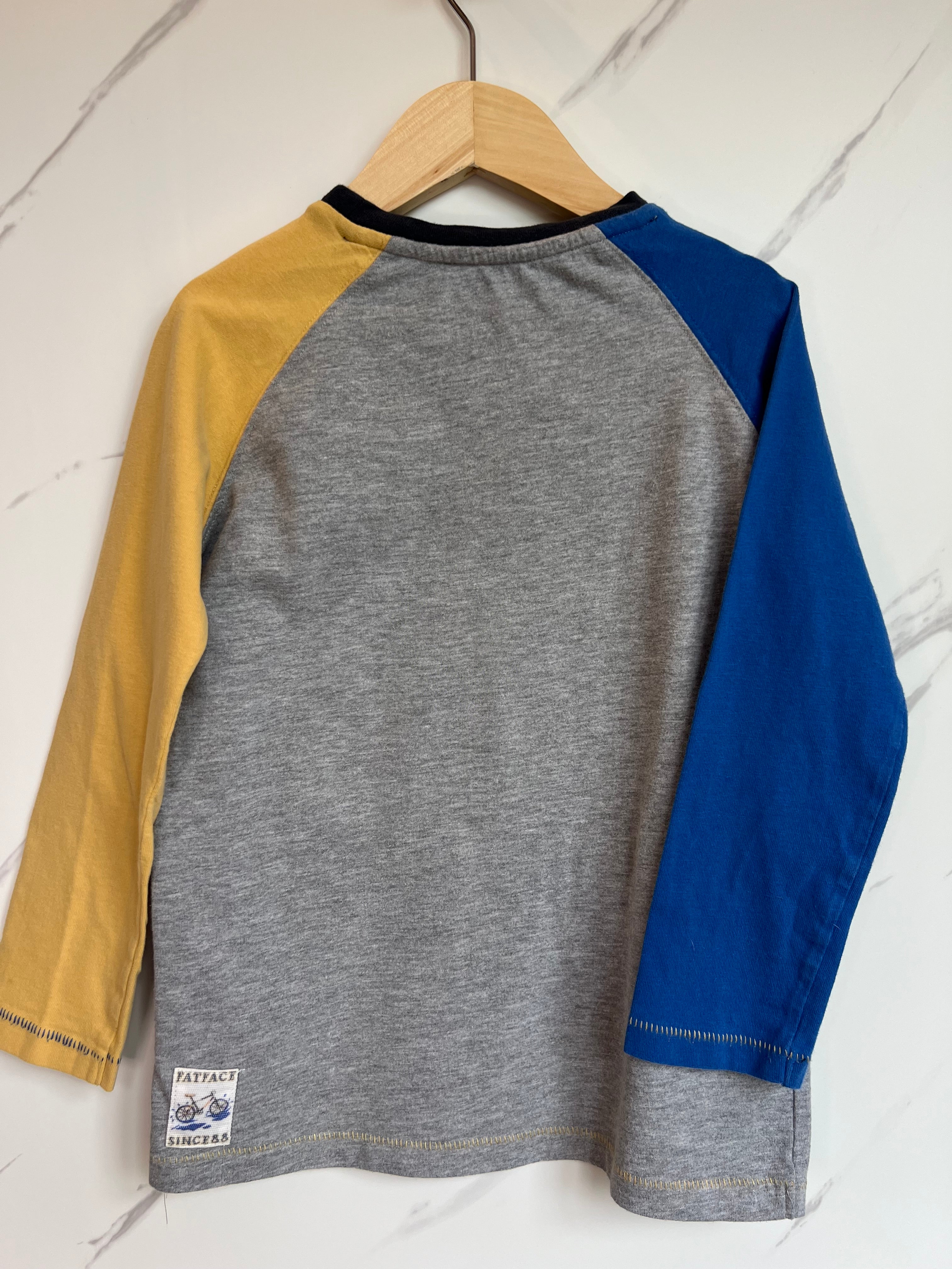 Fatface Grey "Just Roll" Long-Sleeved Top Age 6-7 Years