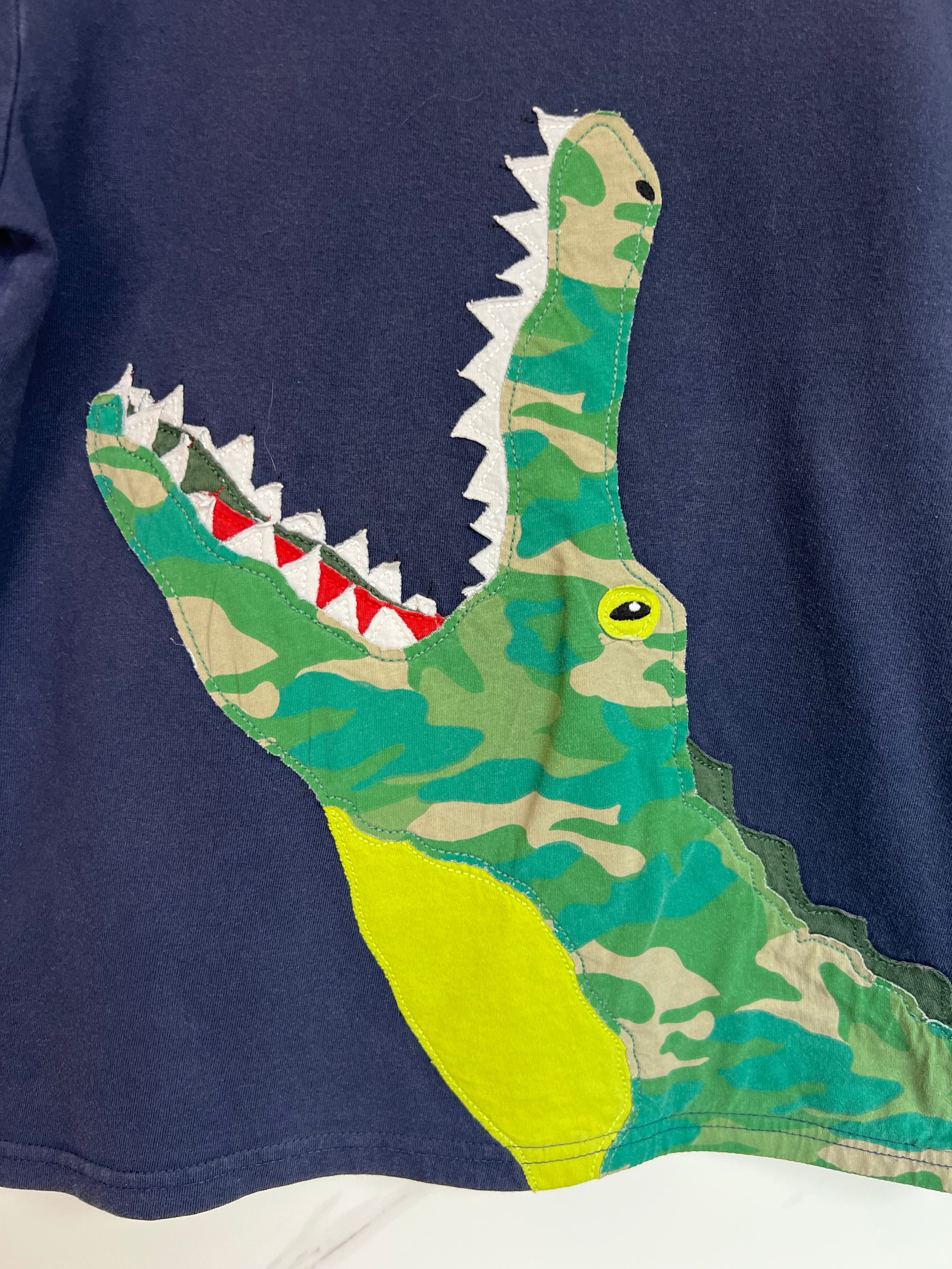 Boden Navy Crocodile T-Shirt Age 9-10 Years