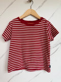 JoJo Maman Bebe Red & White Striped T-Shirt Age 3-4 Years