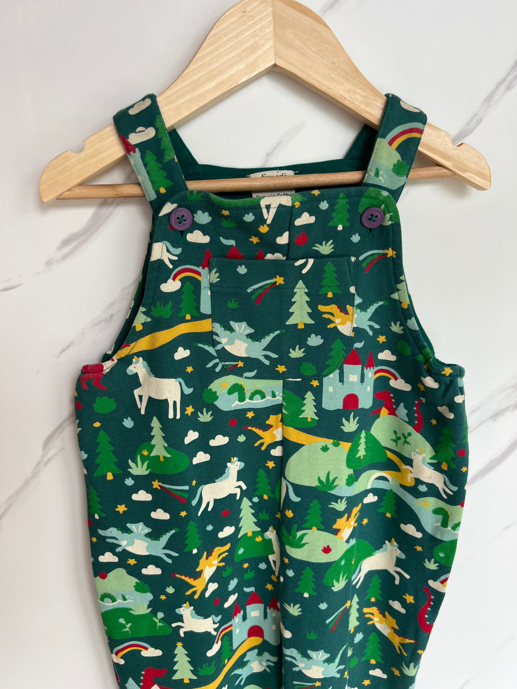Frugi Green Fairytale Dungarees Age 2-3 Years