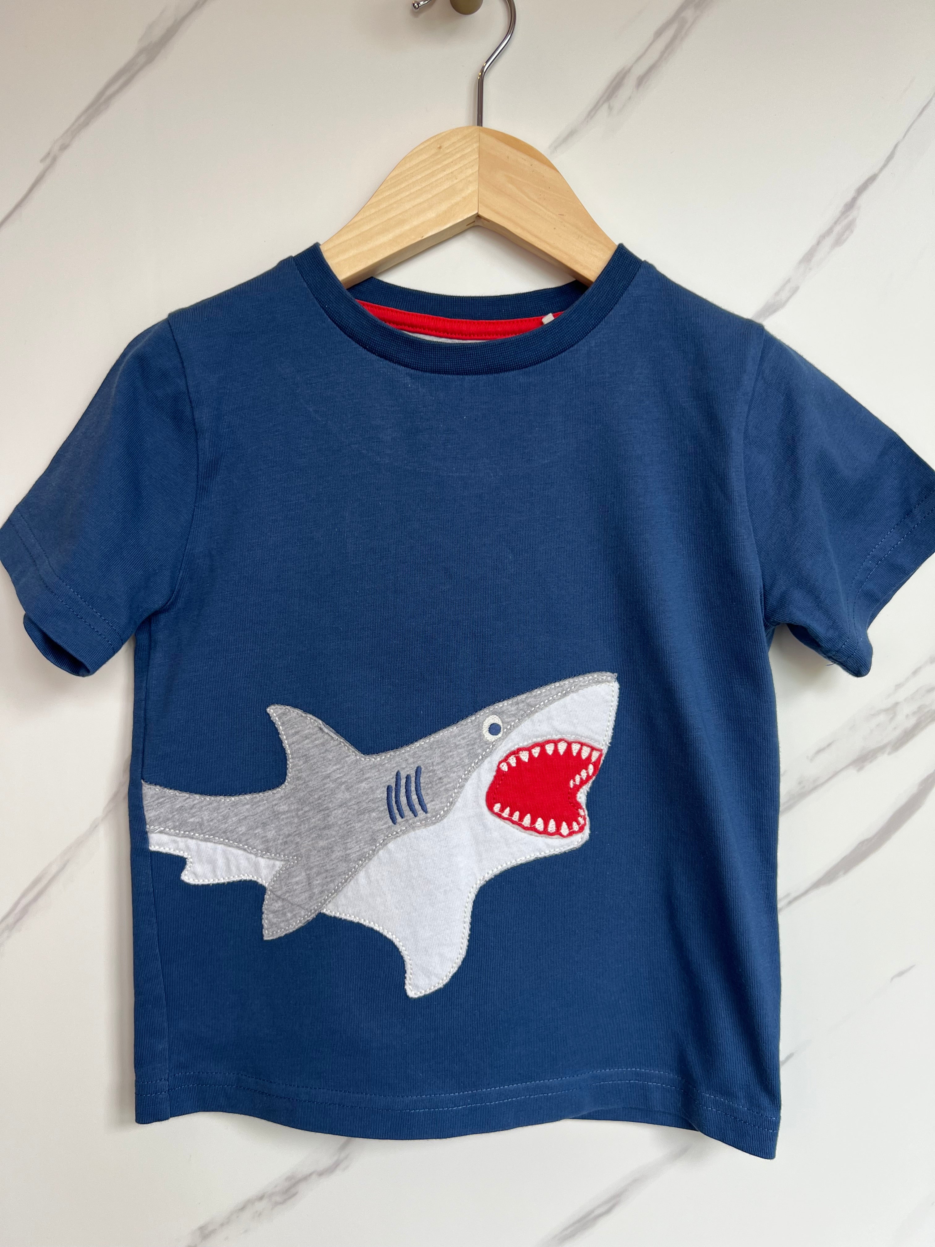 Kite Navy Shark T-Shirt Age 4 Years