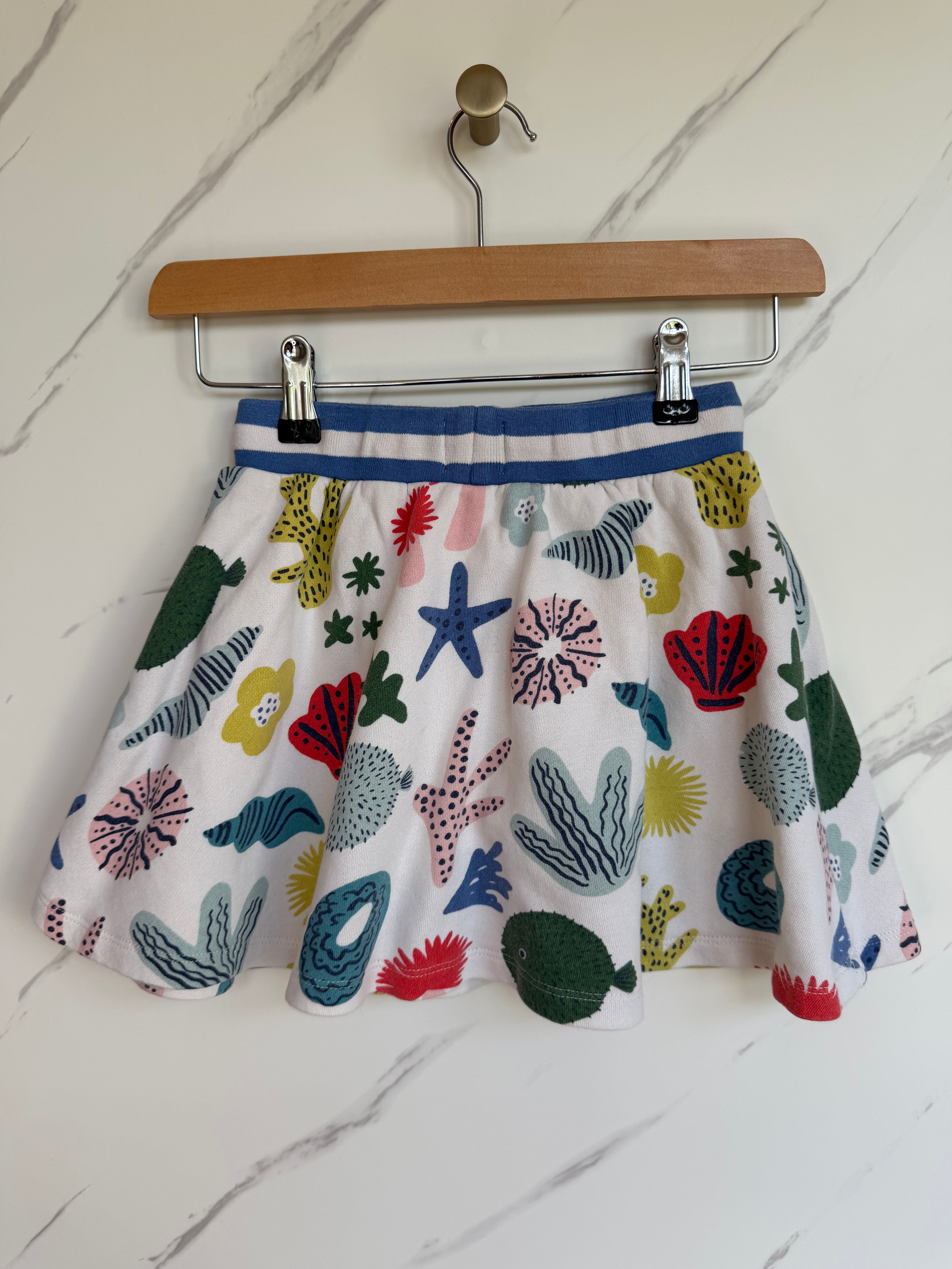 Boden Shells & Coral Skort Age 7-8 Years