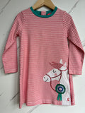 Joules Red Striped Horse Show Dress Age 4 Years
