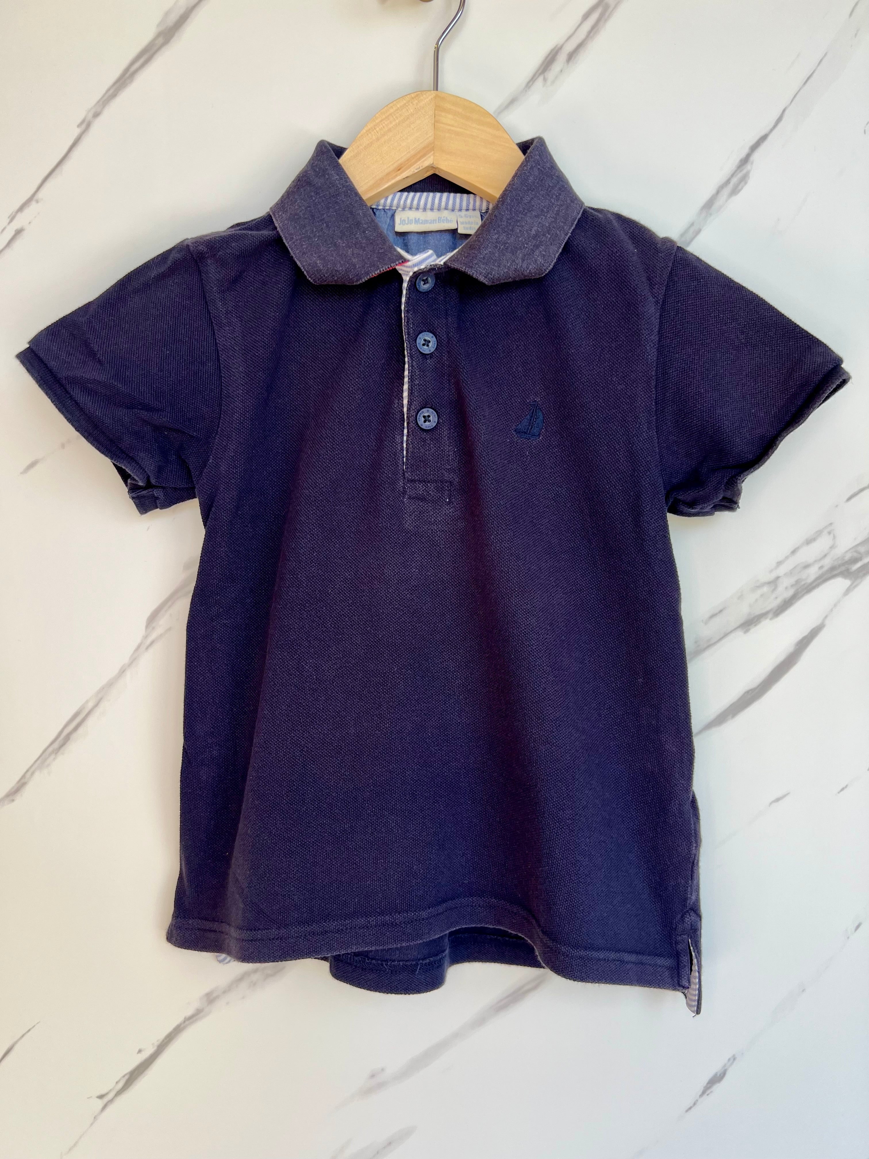 JoJo Maman Bebe Navy Polo Shirt Age 5-6 Years
