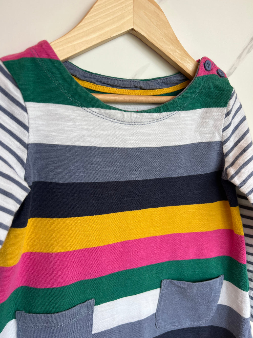 Boden Rainbow Striped Dress Age 3-4 Years