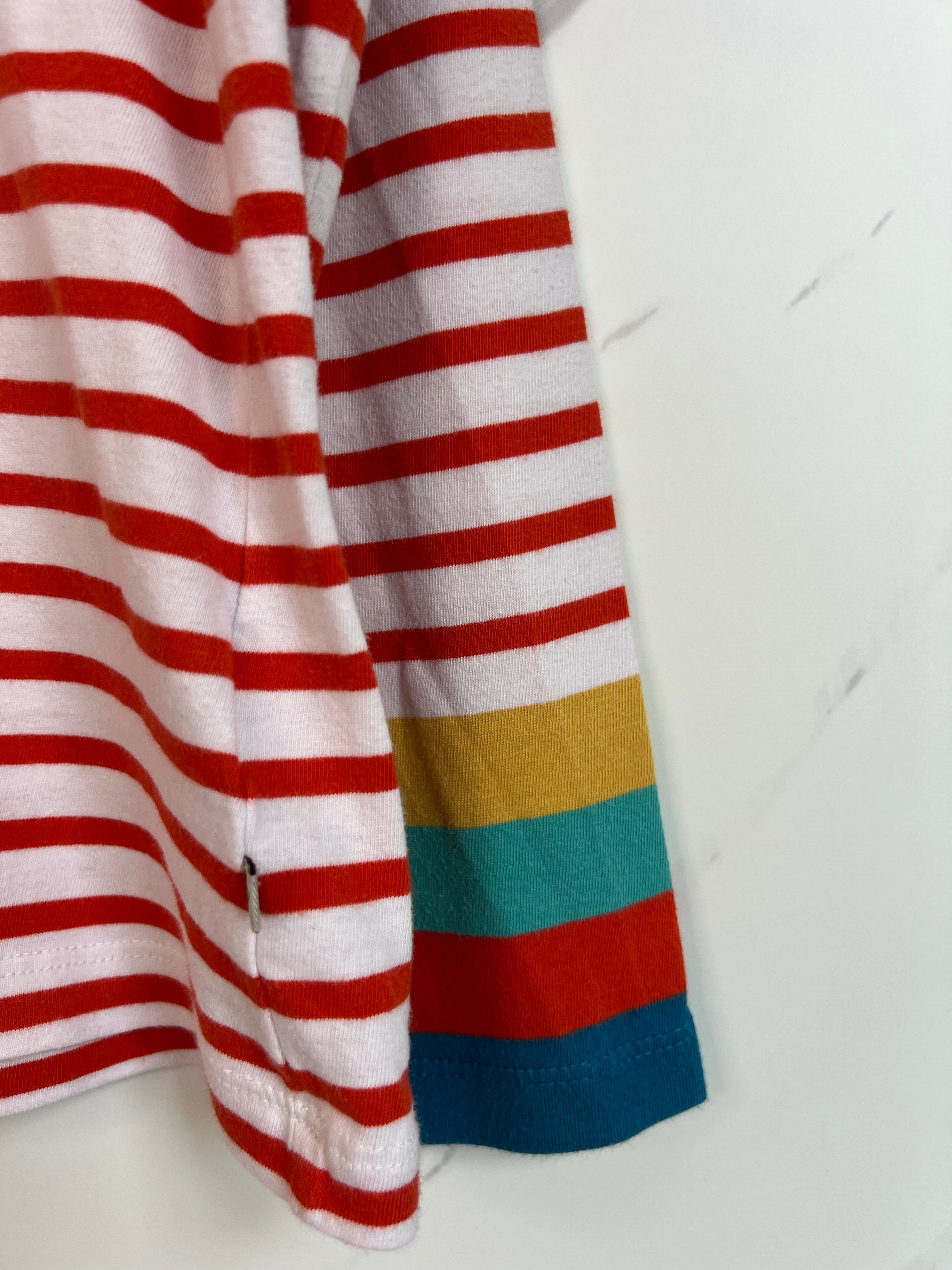 Frugi Rainbow Striped Long-Sleeved Top Age 8-9 Years