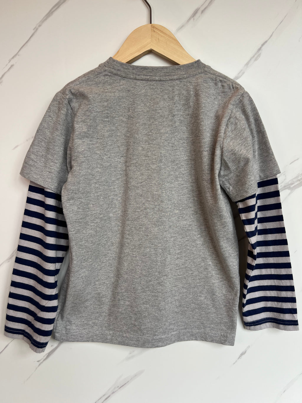 Boden Grey Rugby Ball Long-Sleeved Top Age 5-6 Years