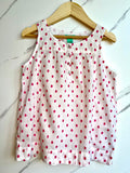 Monsoon White and Pink Vest Top Age 6-7 Years