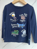 Joules Navy Sea Creatures Long-Sleeved Top Age 4-5 Years