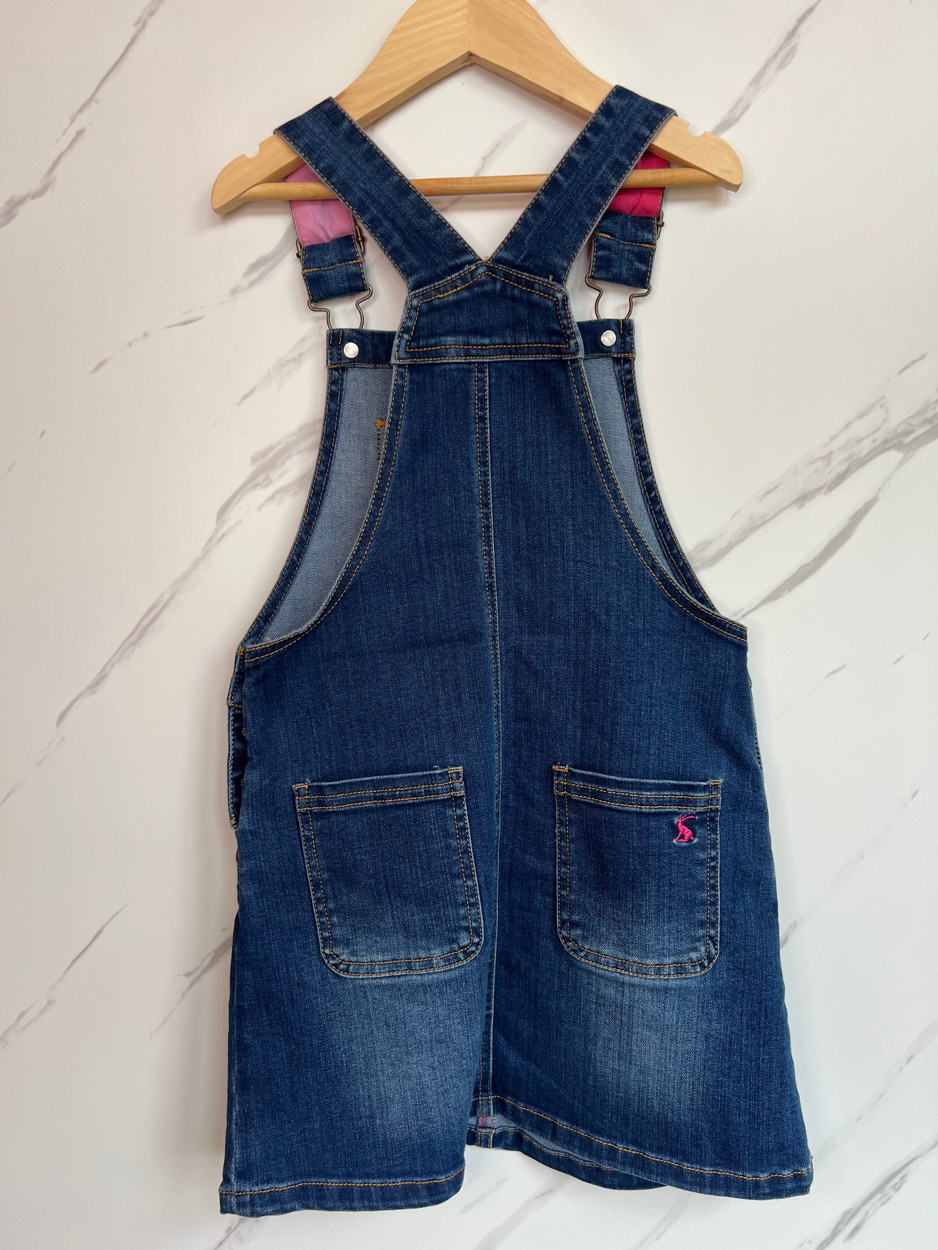 Joules Denim Dress with Rainbow Detail Age 6 Years