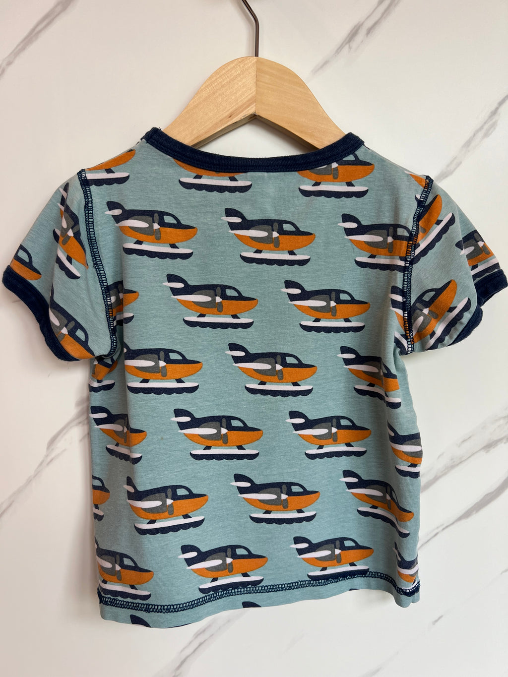 Maxomorra Blue Seaplane T-Shirt Age 3-4 Years*