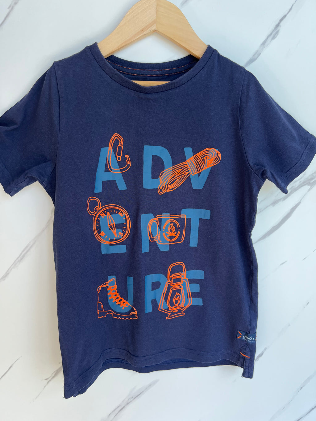 Joules Navy "ADVENTURE" T-Shirt Age 9 Years