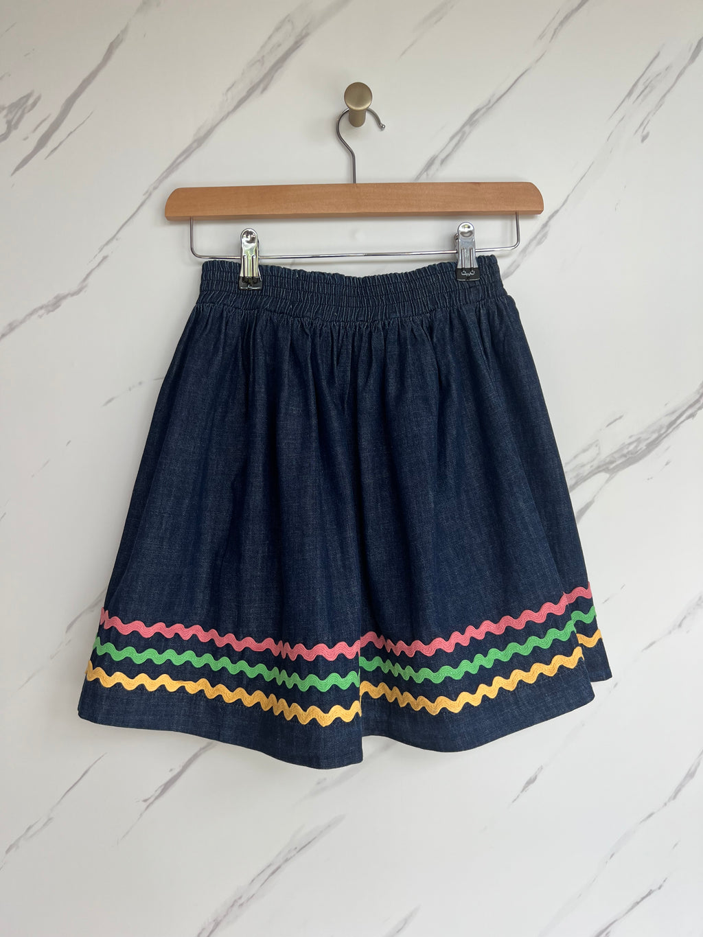 Kite Chambray Denim Skirt with Rik Rak Edging Age 10-11 Years