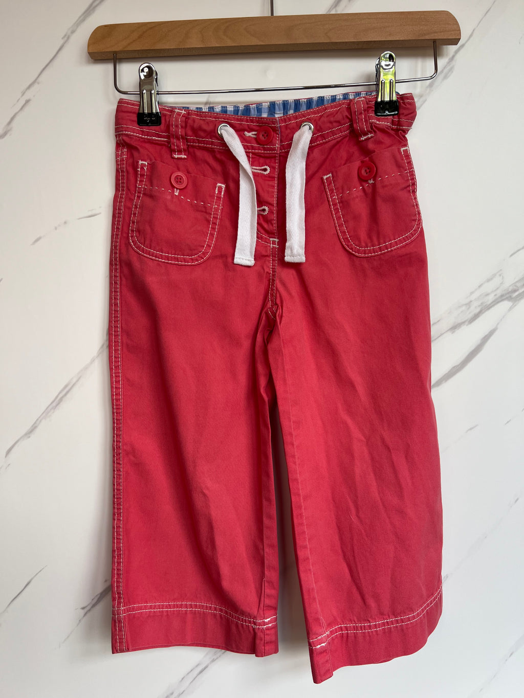 Boden Coral Cropped Trousers Age 8 Years