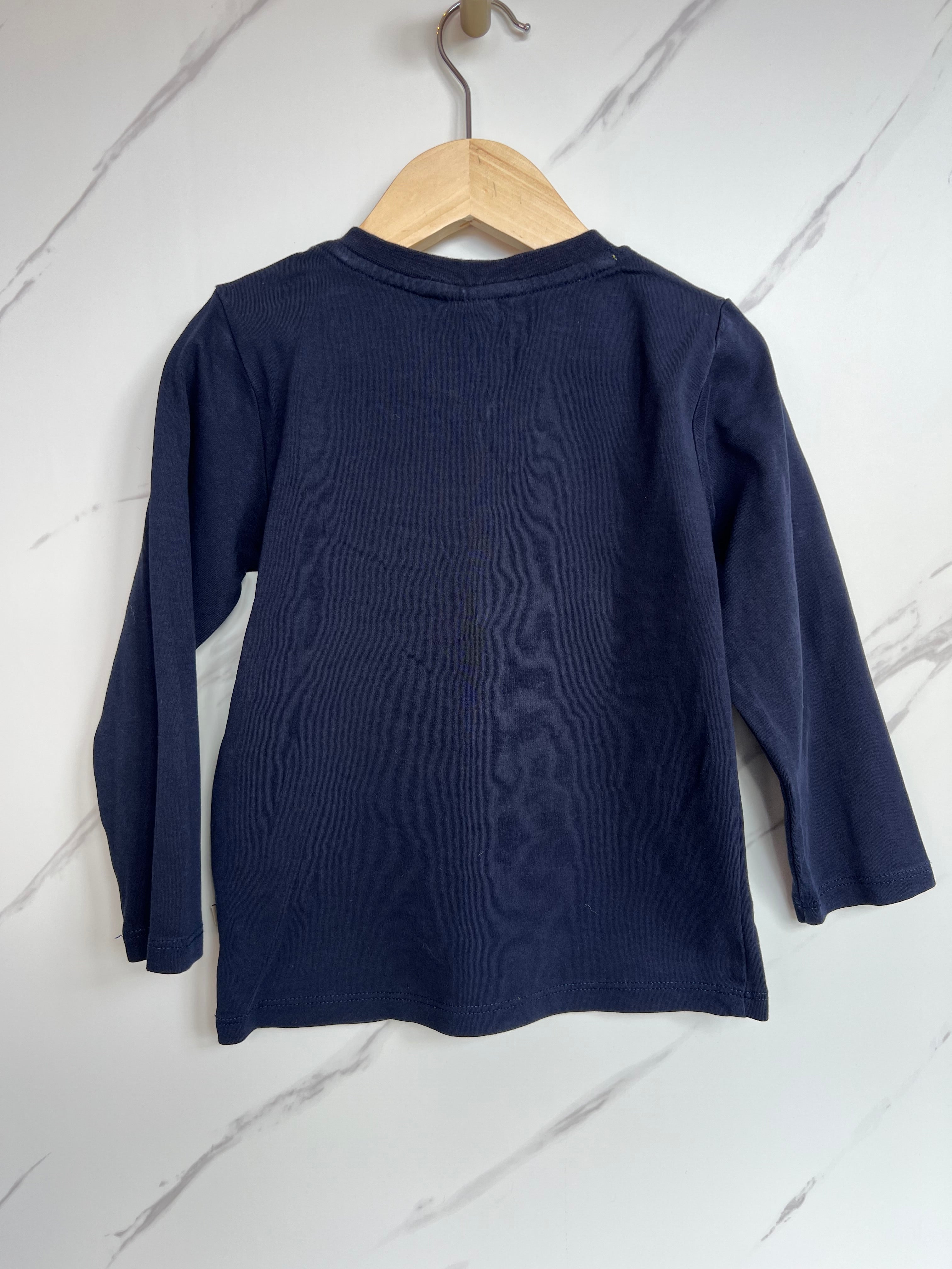 Frugi Navy Digger Arm Long-Sleeved Top Age 3-4 Years