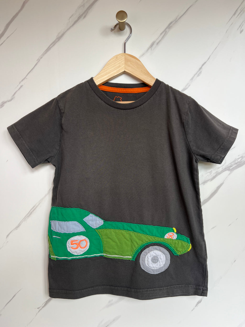 Boden Green Racing Car T-Shirt Age 7-8 Years