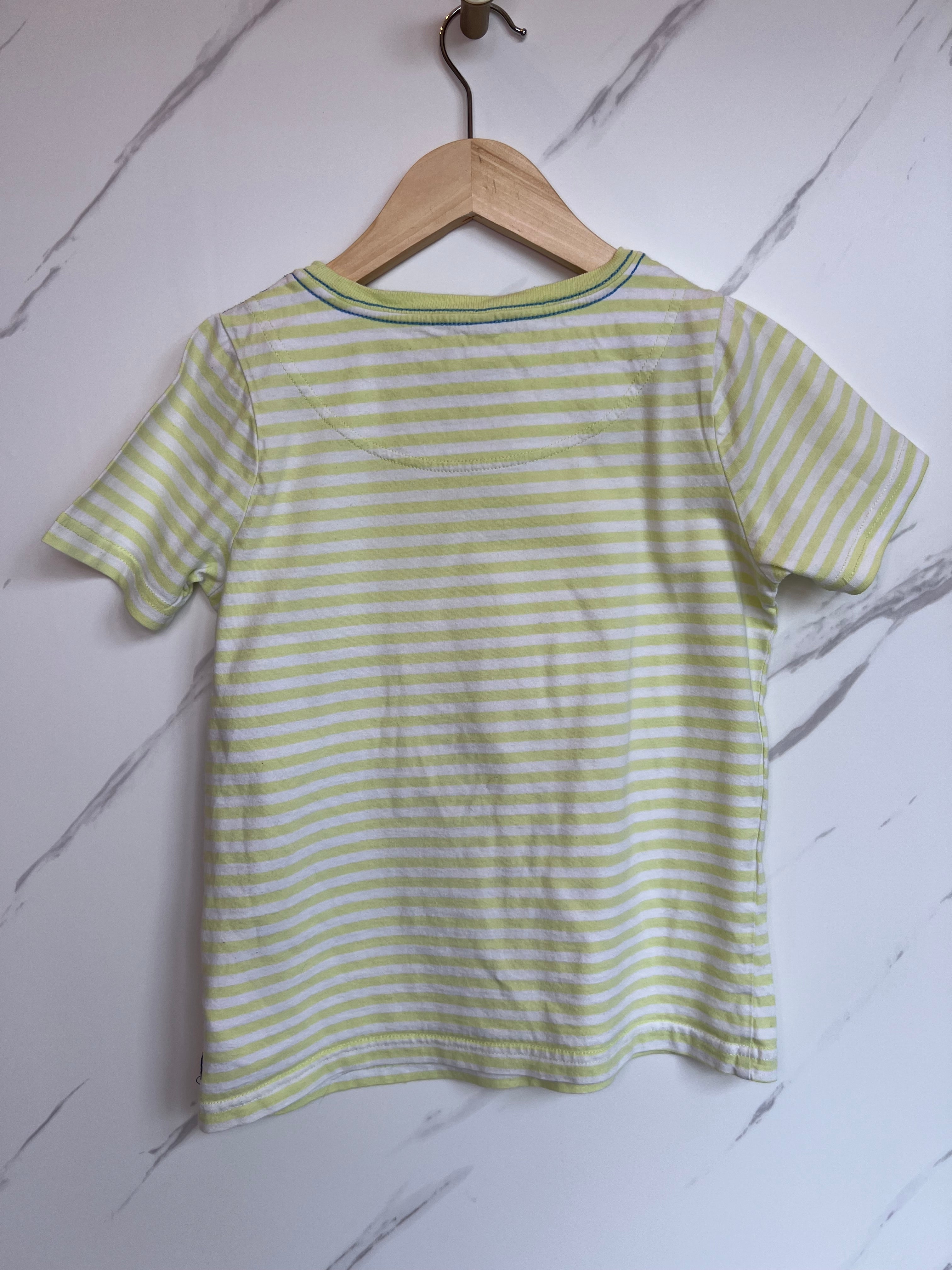 Joules Yellow Striped Crab T-Shirt Age 7-8 Years