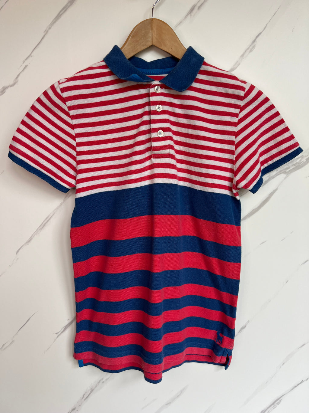 Boden Striped Polo Shirt Age 9-10 Years