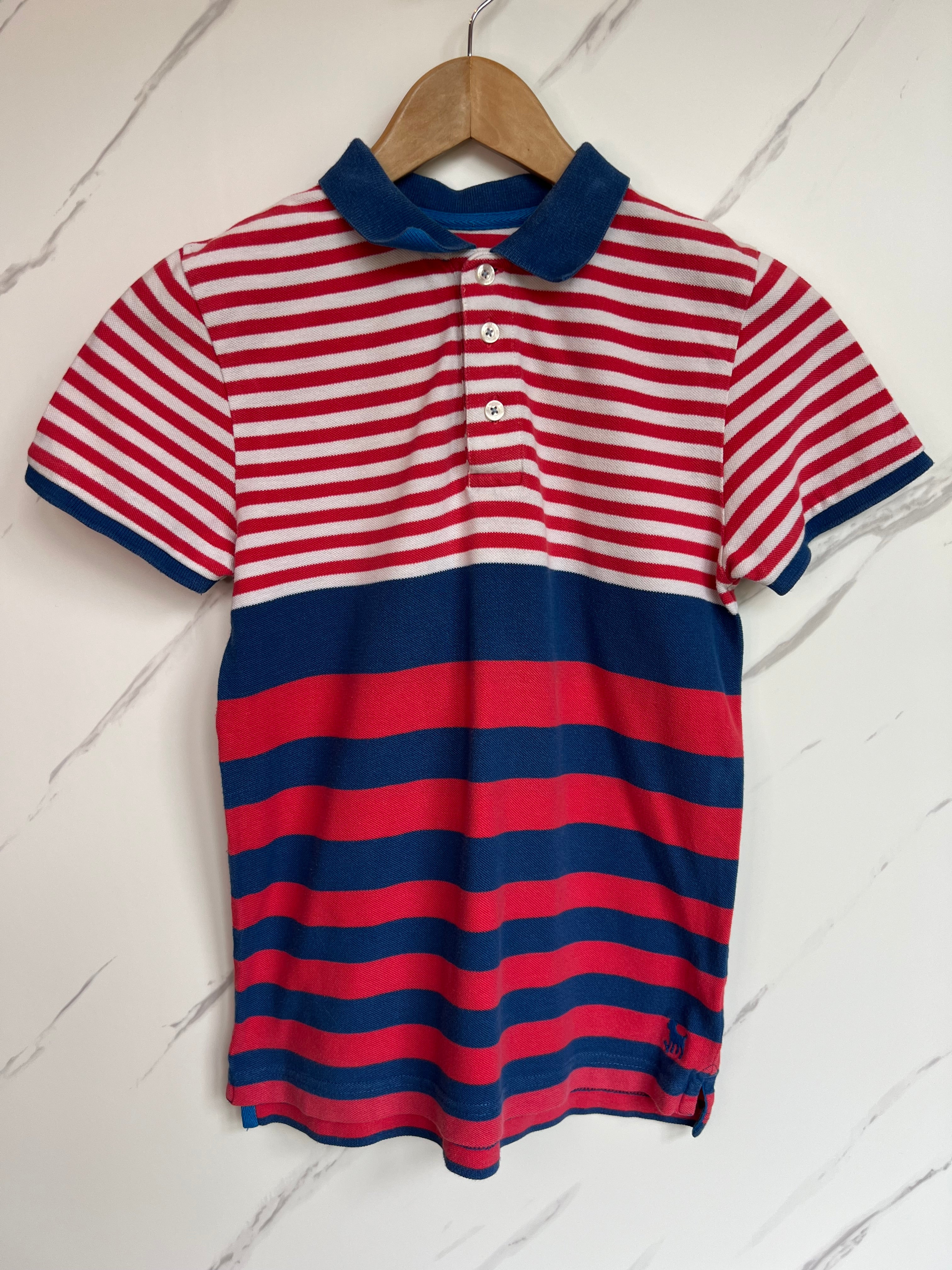 Boden Striped Polo Shirt Age 9-10 Years