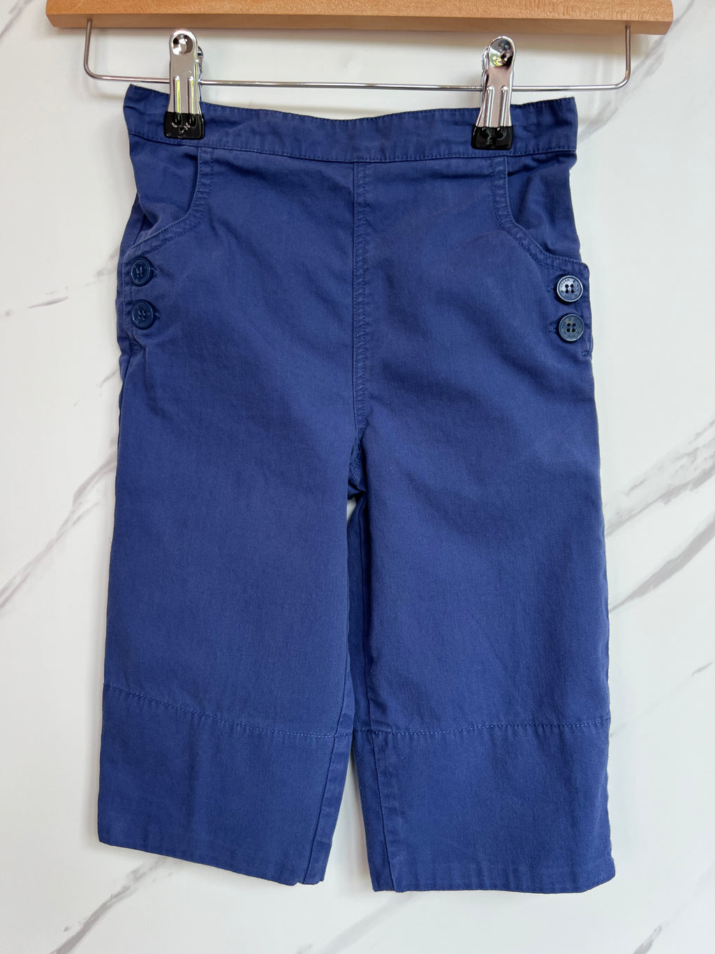 JoJo Maman Bebe Navy Cropped Trousers Age 4-5 Years
