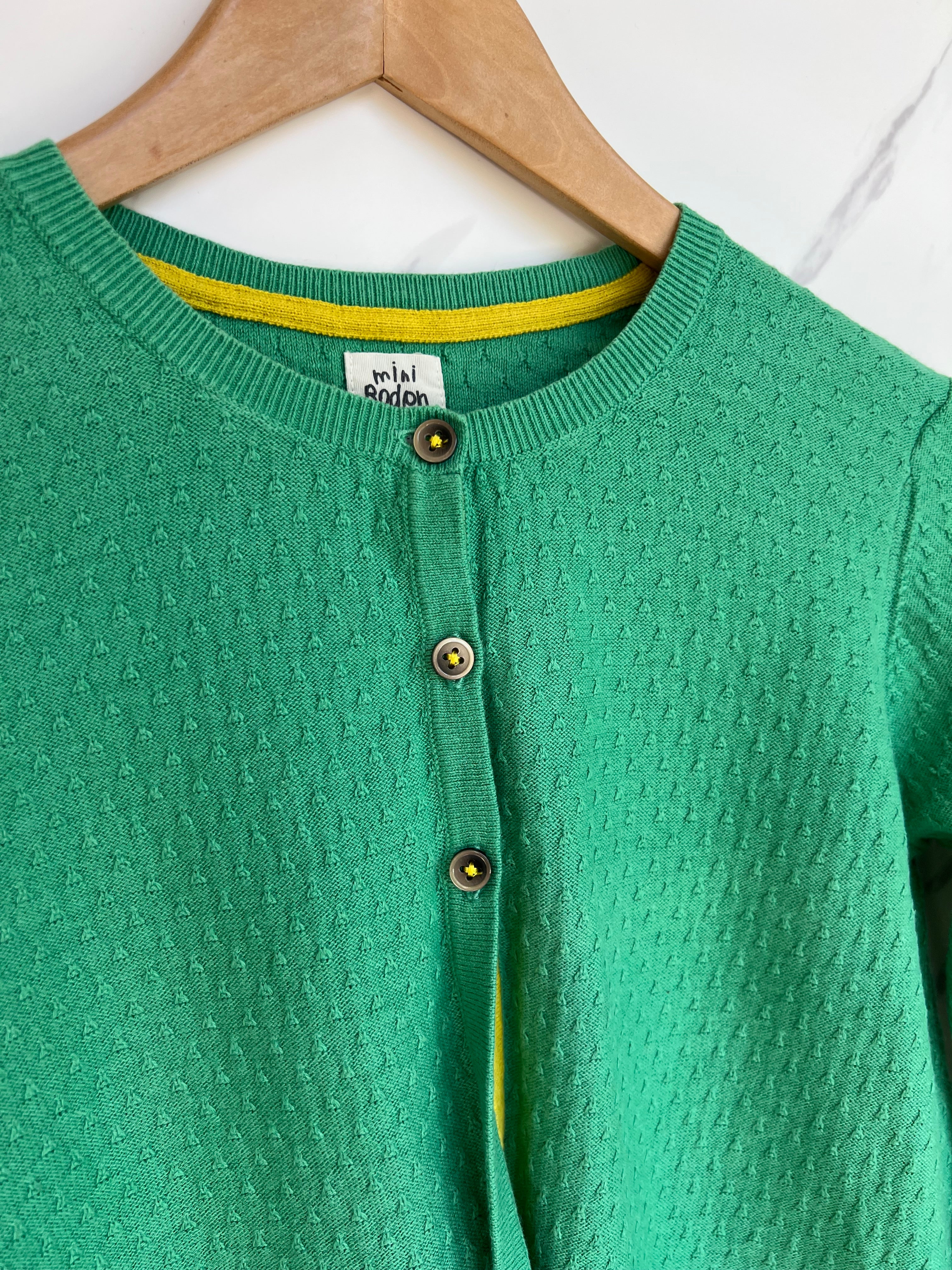 Boden Lightweight Green Cardigan Age 11-12 Years