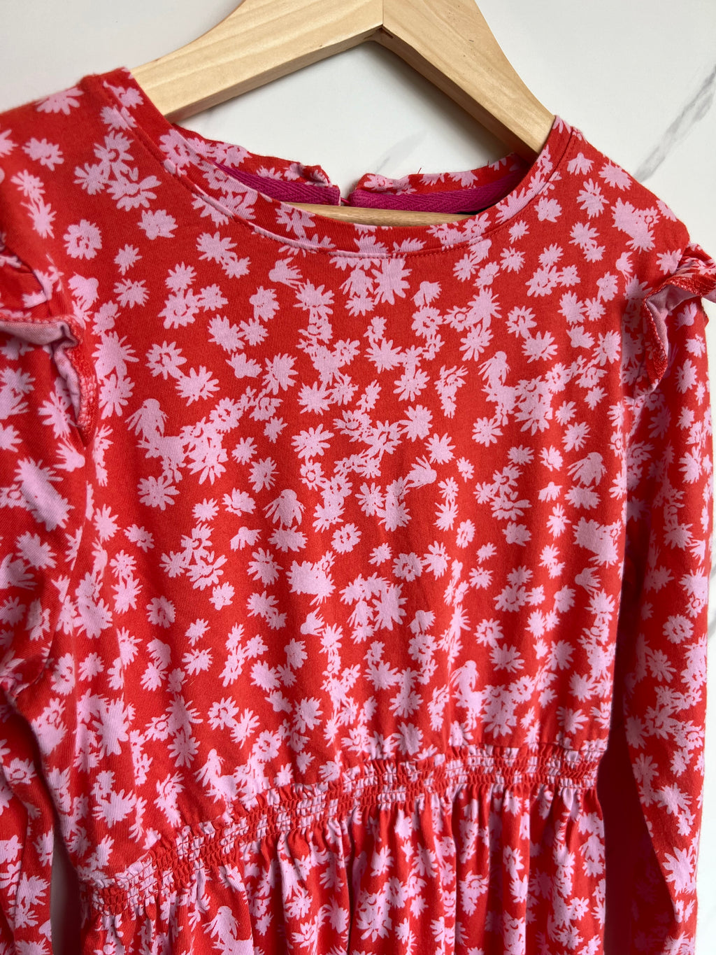 Joules Red & Pink Floral Dress Age 10 Years