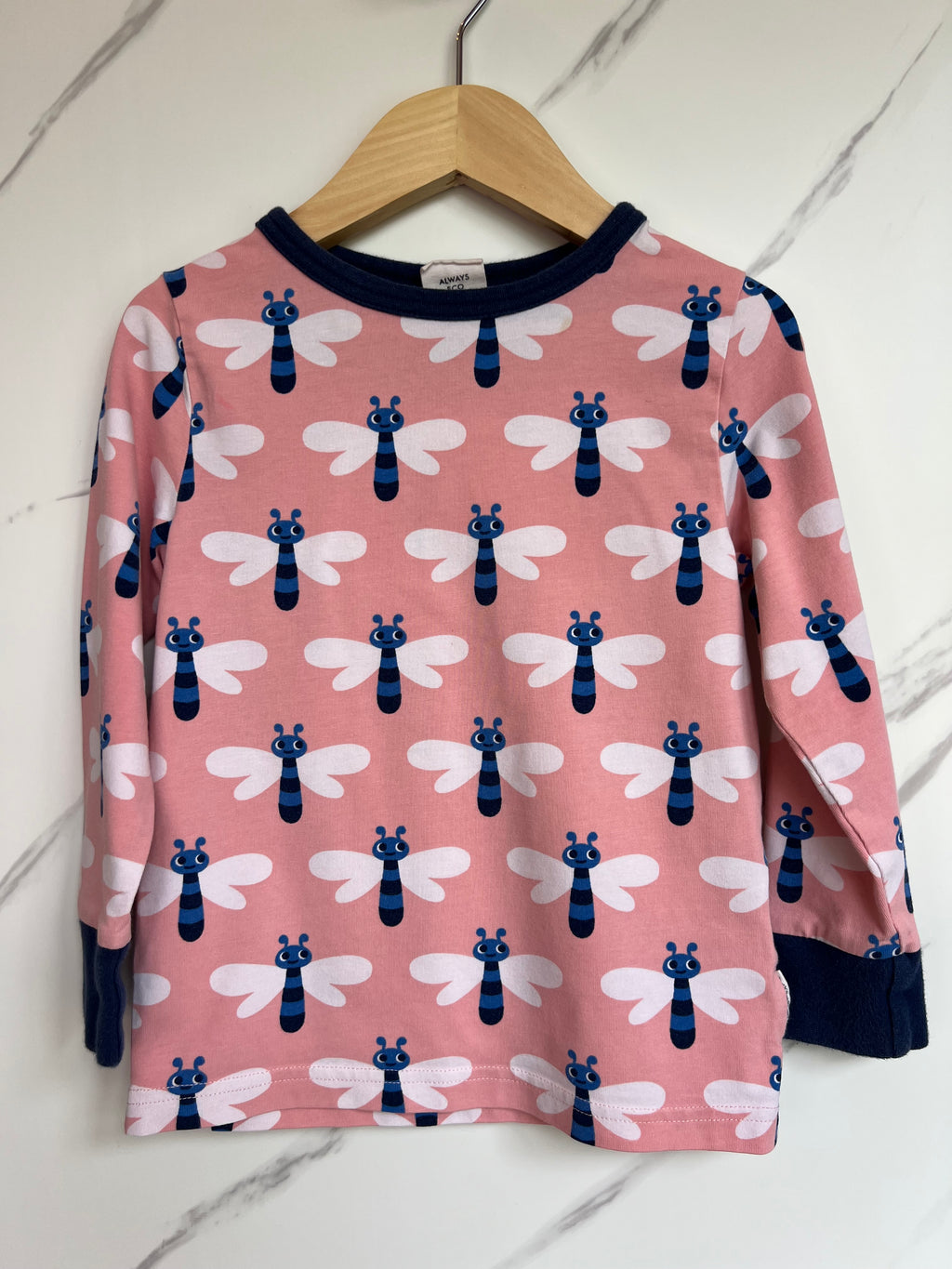Maxomorra Pink Dragonflies Long-Sleeved Top Age 3-4 Years