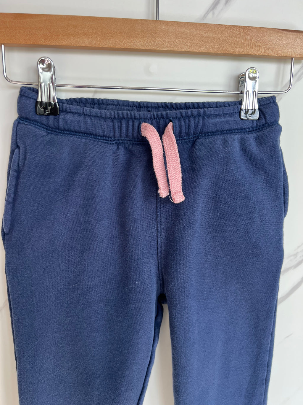 M&S Girls Blue Joggers Age 6-7 Years