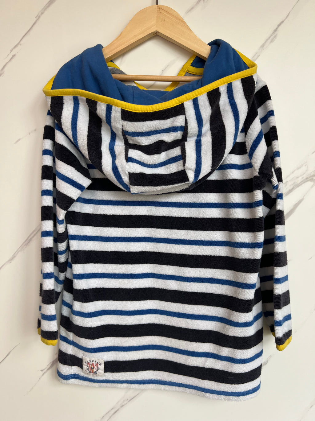 FatFace Striped Hooded Towelling Swim Robe Age 5-6 Years