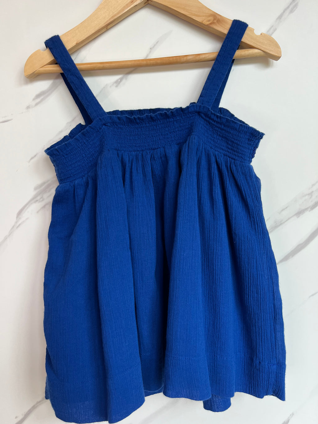 Boden Blue Strappy Vest Top Age 4-5 Years