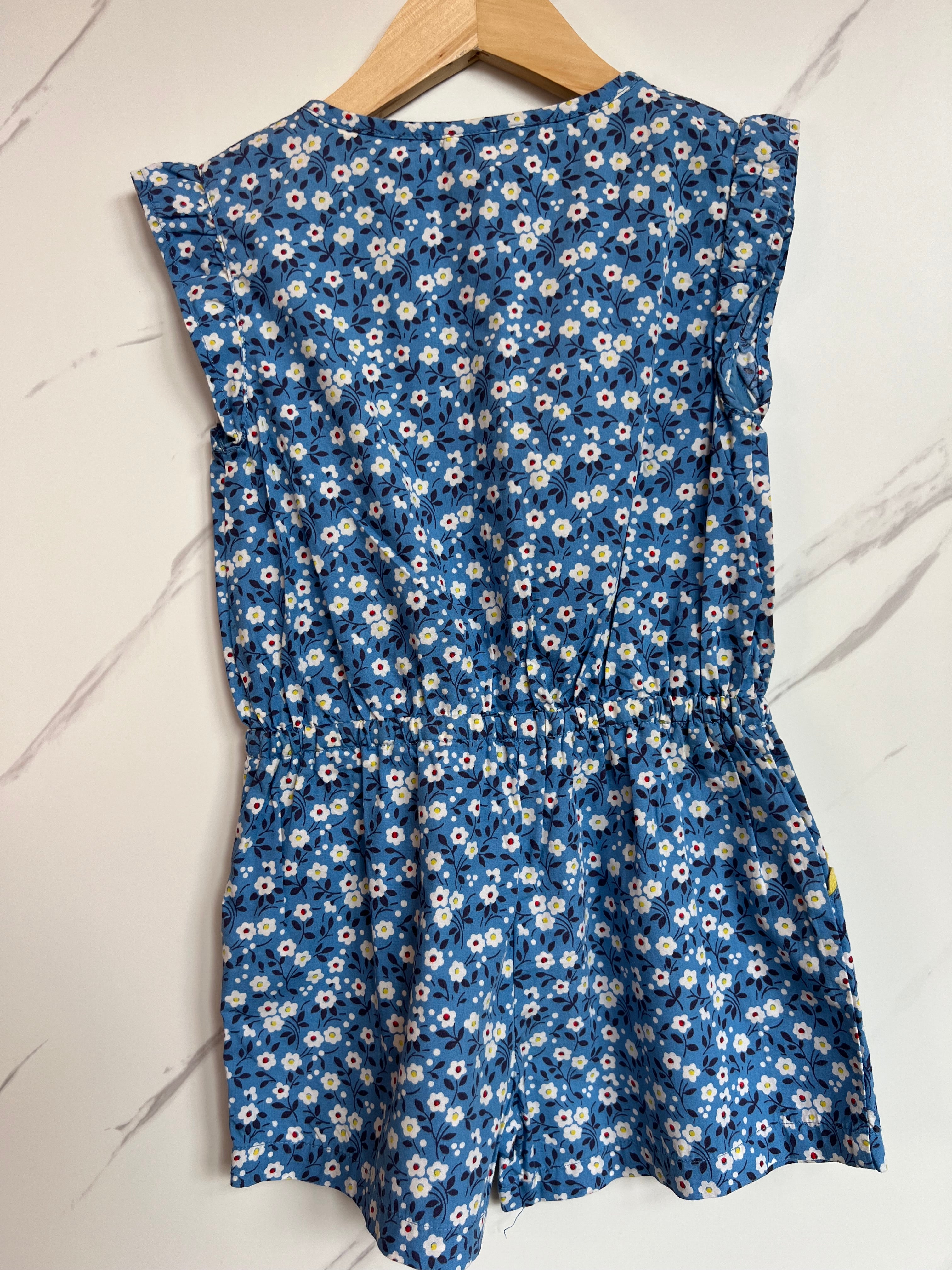 Boden Blue Floral Playsuit Age 4-5 Years