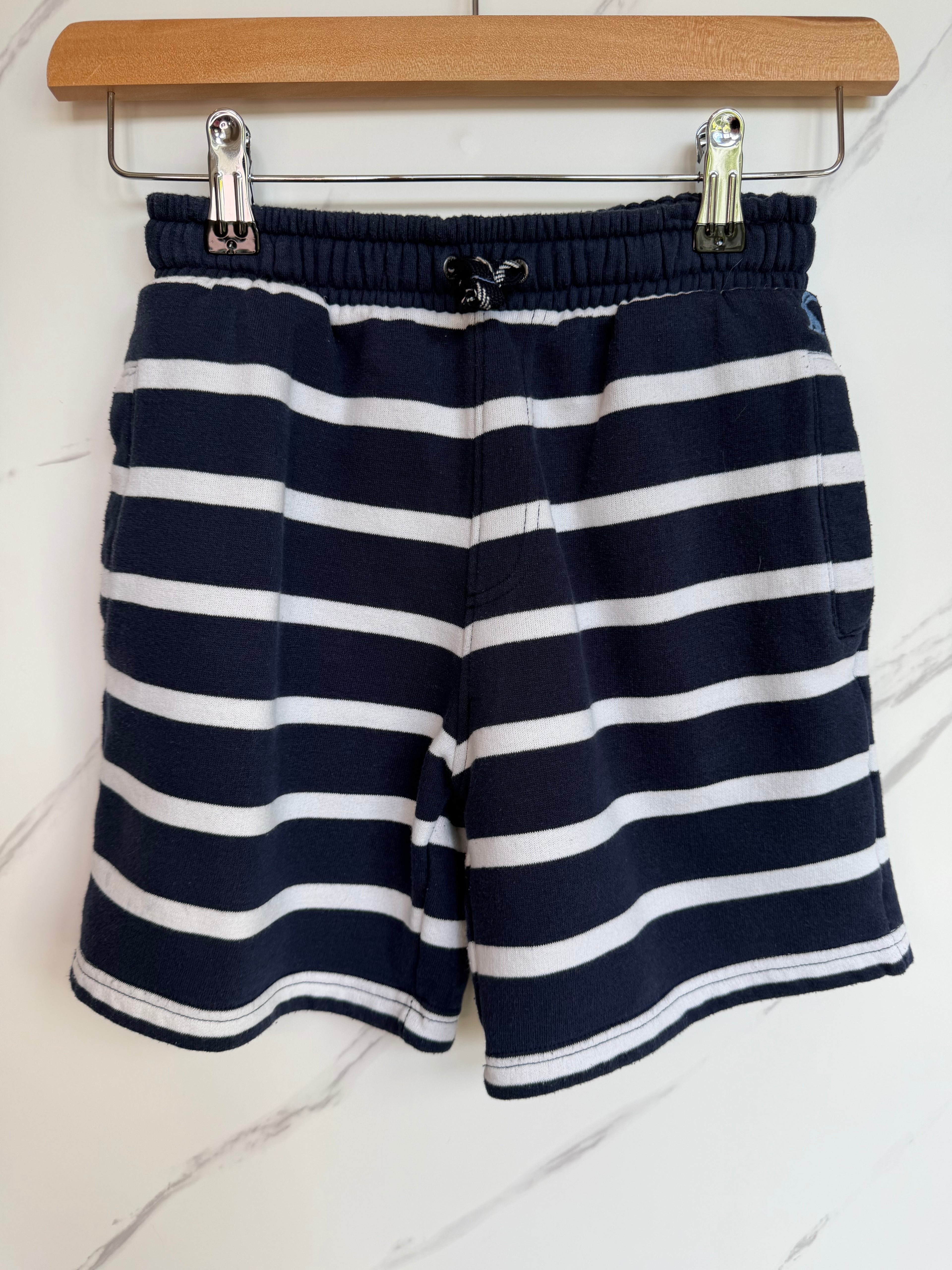 Joules Navy & White Striped Shorts Age 8 Years