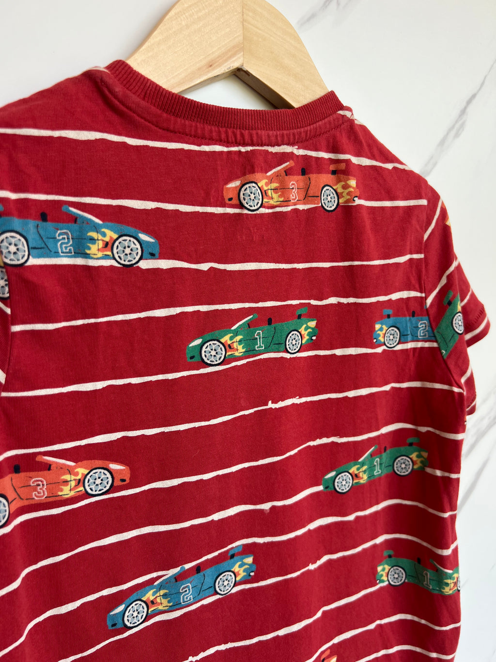 M&S Red Racing Car T-Shirt Age 6-7 Years