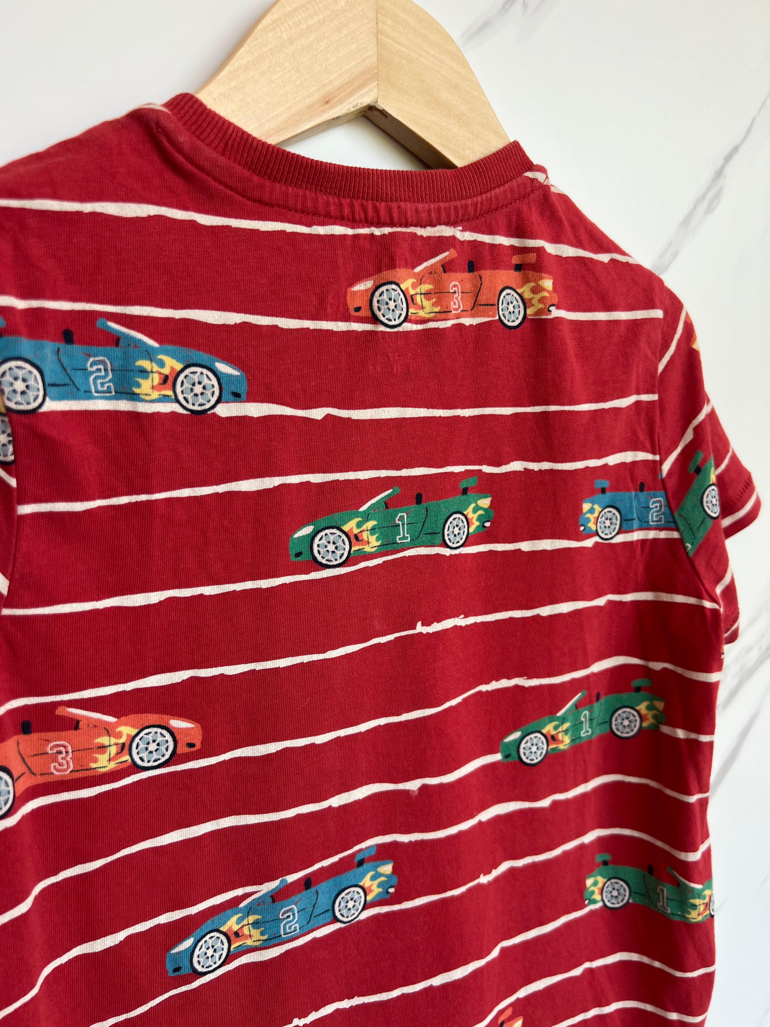 M&S Red Racing Car T-Shirt Age 6-7 Years